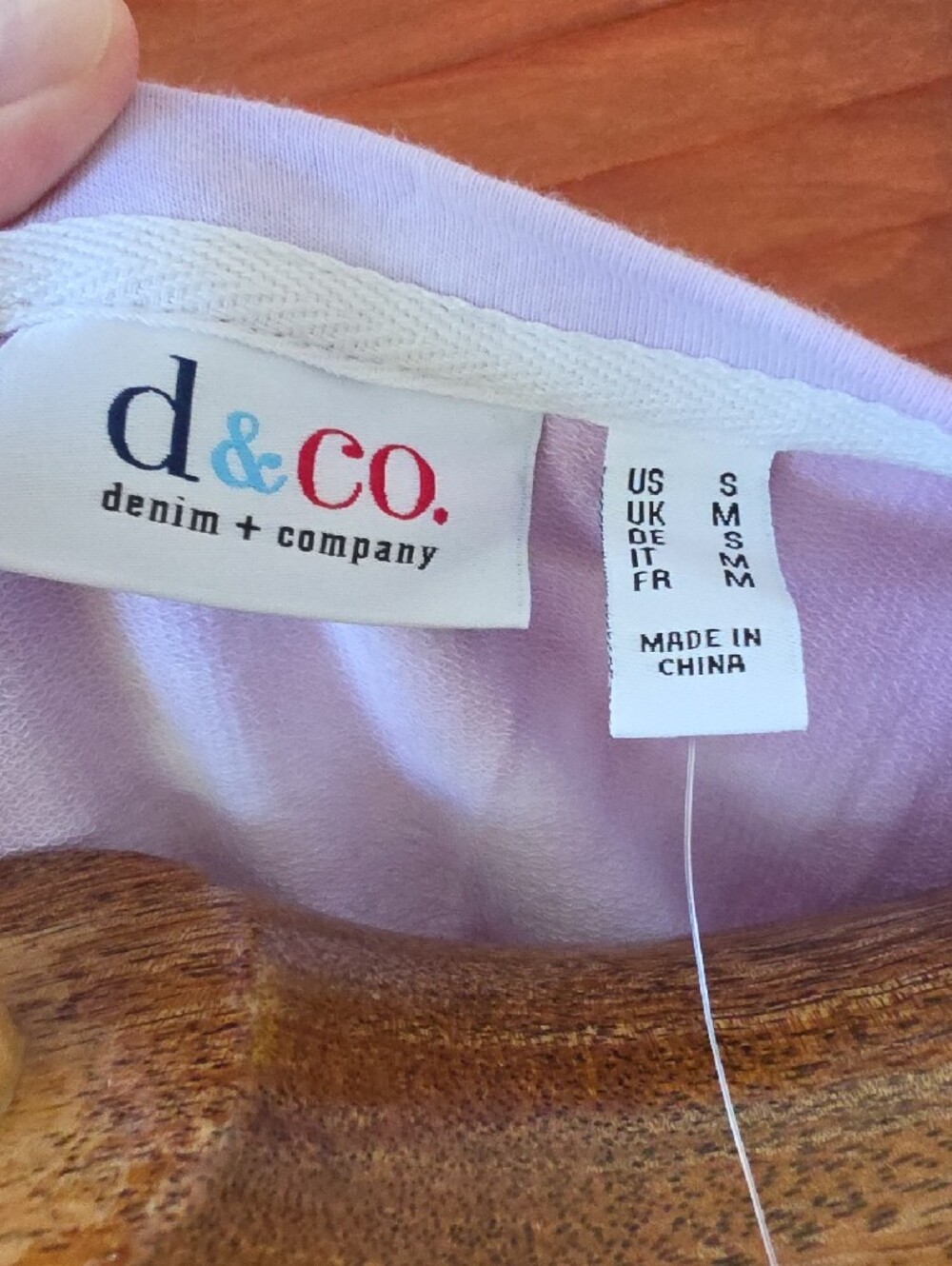NWT Denim & Co. Lavender Tie-Dye French Terry Sweatshirt